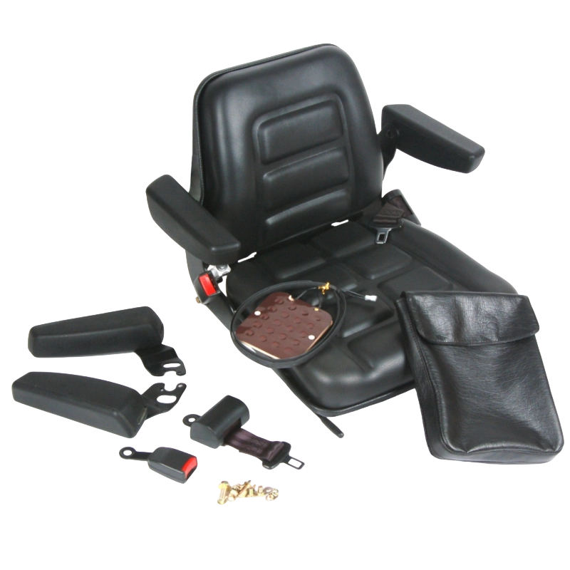 BF1-1 Tempat Duduk Forklift Diperakui Ergonomik Tahan Lama untuk Forklift Pembakaran Dalaman dengan Vinyl Hitam