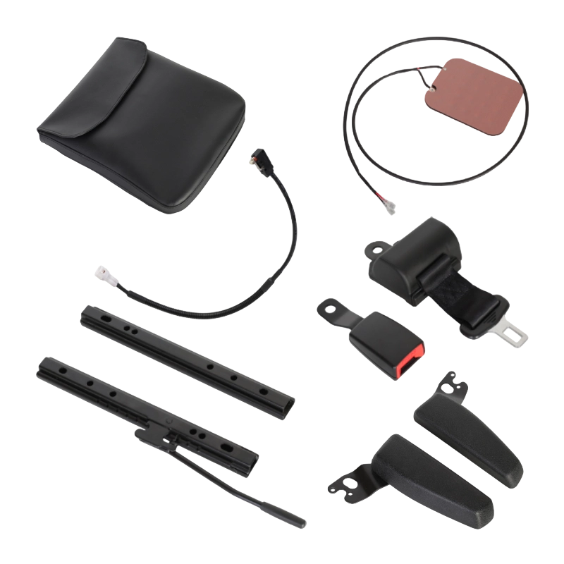 BF1-2 Tempat duduk forklift sandaran vinil hitam kos efektif untuk armada kenderaan gudang