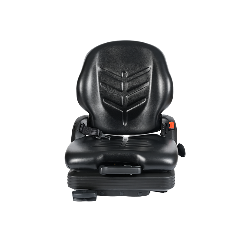 Tempat Duduk Gantung Mekanikal Penggantian Vinyl Rendah Profil BF16 untuk Peralatan Forklift Pengendalian Bahan - Hitam dengan EN13490 IT1+IT2
